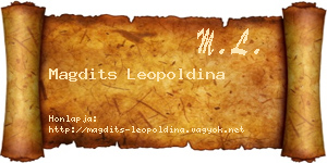 Magdits Leopoldina névjegykártya